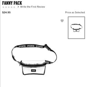 PINK clear fanny pack